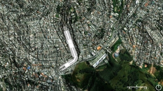 Montagem Paranapanema sobre território do Morro do Índio