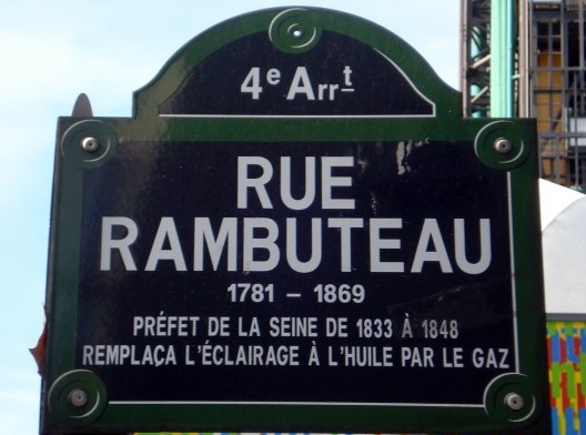 Placa de identificação de logradouro, Paris, julho 2012