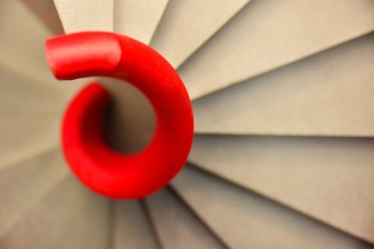 Escada helicoidal da Casa Bettega, maquete, Curitiba, 1949. Arquiteto Vilanova Artigas