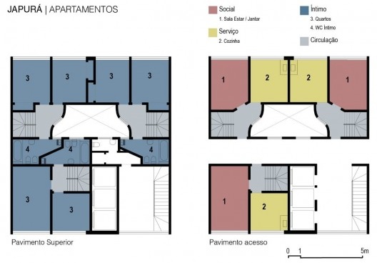 Conjunto Residencial Armando de Arruda Pereira, o “Conjunto Japurá”, planta de setorização, São Paulo. Arquiteto Eduardo Kneese de Mello