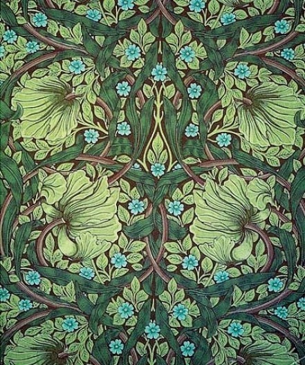 Design de papel de parede de William Morris, Inglaterra, 1876