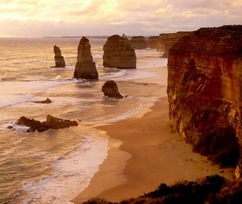 Paisagem na Great Ocean Road, Melbourne