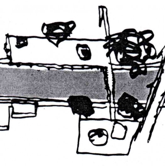 Projeto de remodelação do Vale do Anhangabaú, 1974. Croqui de Vilanova Artigas