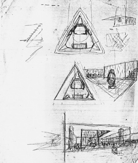 Monumento de Sagres, desenho de Lúcio Costa