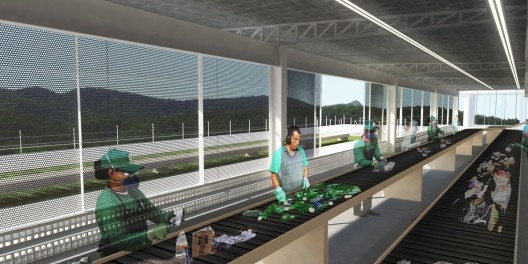 Unidade Central de Triagem – UCT, espaços amplos e salubres para os trabalhadores, estudante Arthur Eduardo Becker Lins