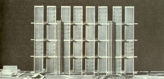 Concurso do Plano Piloto de Brasília, superbloco, 1957. Arquitetos Rino Levi, Roberto Cerqueira César, Luís Roberto Carvalho Franco e Paulo Fragoso