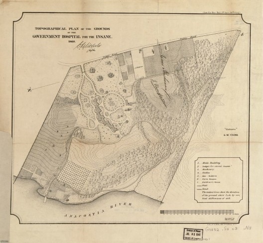 Mapas do Hospital Saint Elizabeths, Washington D.C.