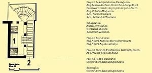 Projeto de restauro - Planta baixa - nível 05 1. Bazar 2. Acesso pela Ladeira de São Frei Pedro Gonçalves