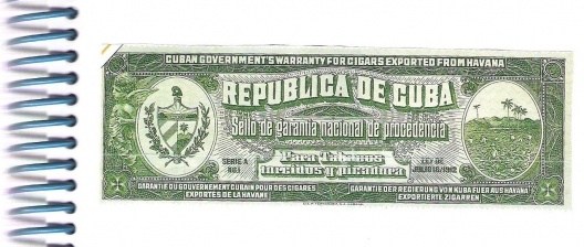 Selo de garantia dos charutos cubanos