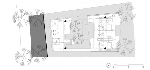 Casa Santana do Parnaíba, plantas baixas, 2013-2014. Arquiteto Angelo Bucci / SPBR Arquitetos