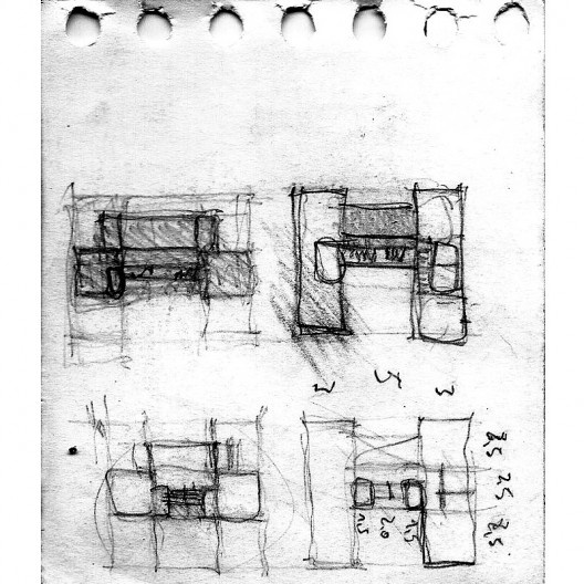 Casa 14 Bis, croquis das plantas. Arquiteto Pôla Pazzanese