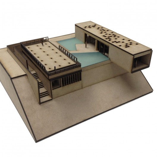 Bar/piscina/galeria, maquete física. BCMF arquitetos + MACh arquitetos