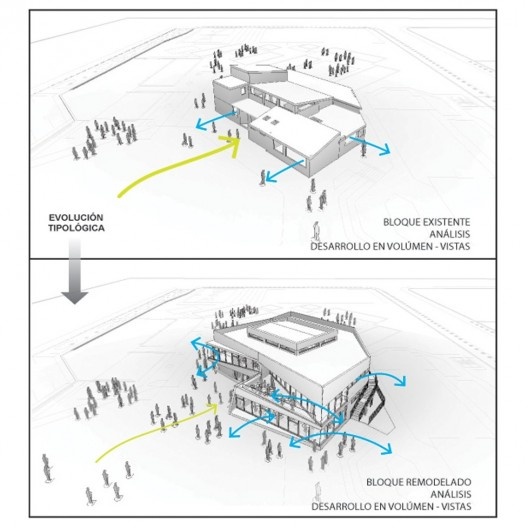 Biblioteca Gerardo Anker – Fundación Educacional Alberto Einstein, diagrama, 2013, Leppanen + Anker Arquitectos