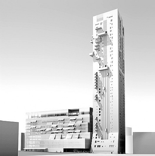 Rendering do Landmark, de Jean Nouvel, vencedor de concurso em 2004