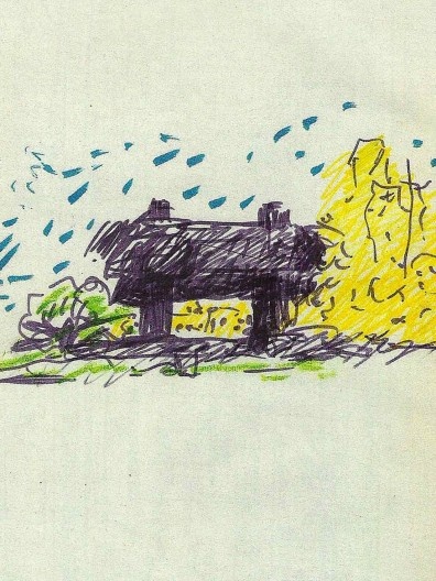 Clorindo Testa, croquis para a Biblioteca Nacional