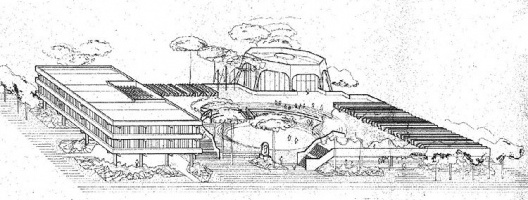 Fig. 1 - Centro Administrativo Municipal, 1977 - Perspectiva Isométrica
