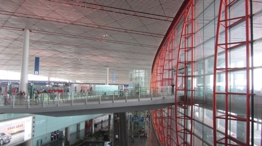 Entrada do Terminal 3 do Aeroporto de Beijing