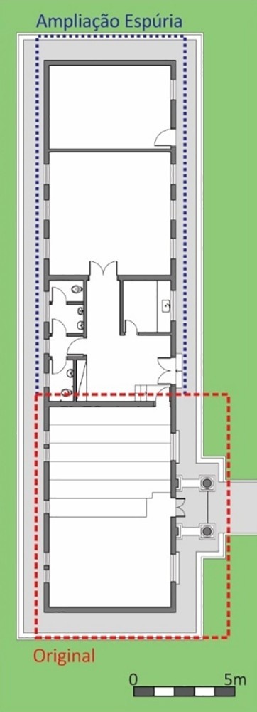 Residência do Empregado (Auditório), planta as built