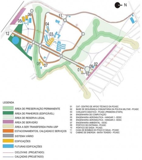USP São Carlos, campus 2, plano urbanístico, arquiteto Carlos Roberto Monteiro de Andrade e equipe
