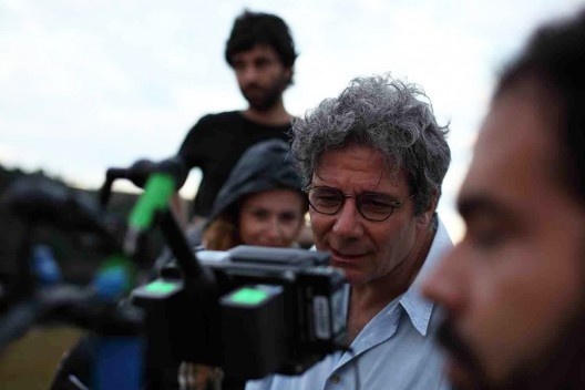 Roberto Gervitz durante a filmagem de Prova de coragem