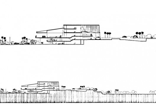 Tropical Hotel de Santarém, corte e detalhe do corte. Arquiteto Arnaldo Paoliello