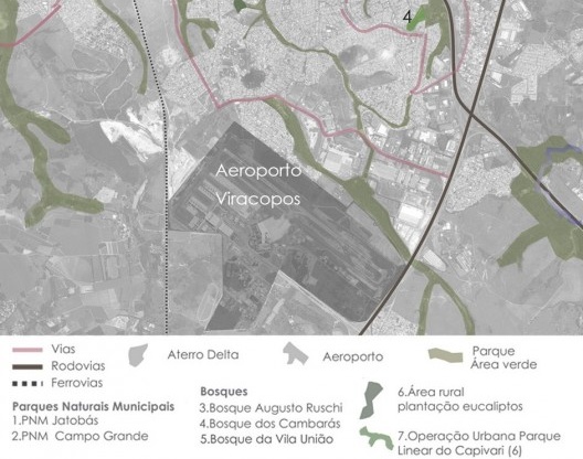 Proposta bairro urbano + produção agrícola, localização da proposta. Roney Pessoa, FAU PUC-Campinas