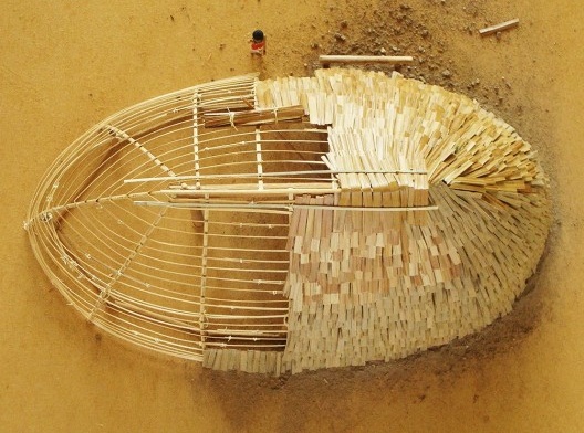 Casa Bakairi. Maquete de Jucimar Ipaikire