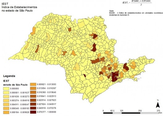 Índice de estabelecimentos, 2018