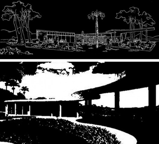 Bar em praça pública, Affonso Reidy, 1939; Casa do Baile, Oscar Niemeyer, 1943