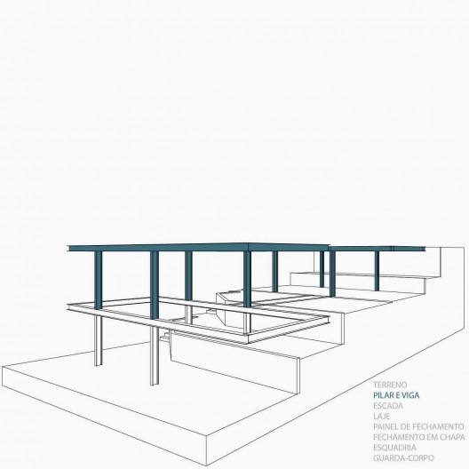 Estúdio Madalena, diagrama de montagem, São Paulo, 2015. Apiacás Arquitetos