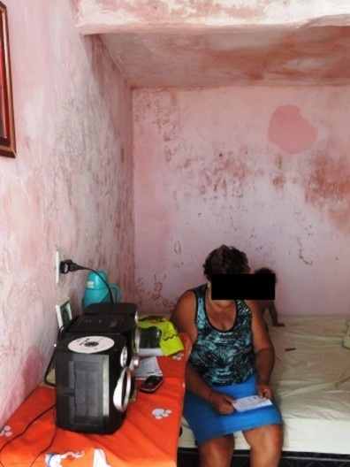 Exemplificação da precariedade da iluminação e ventilação naturais das HCPAs estudadas