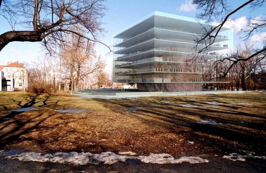 Biblioteca de Praga, maquete eletrônica, concurso, República Tcheca