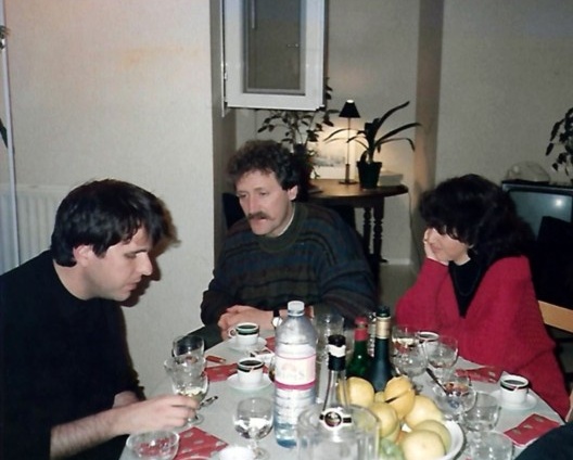 Sérgio Marques, Pierre e Elaine Fernandez, Rue de Coutelliers, Toulouse, Dezembro, 1990