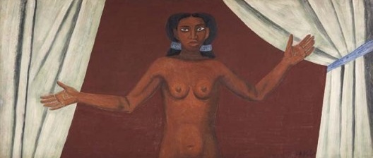 Alfredo Volpi, Sem título, 1949, óleo sobre tela, assinado A Volpi no canto inferior direito