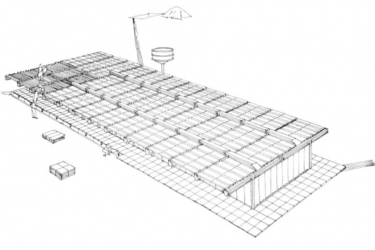 Escola rural para 50 alunos, esquema de montagem, Abadiânia GO