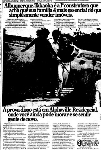 Anuncio vinculado em jornal de circulação diária