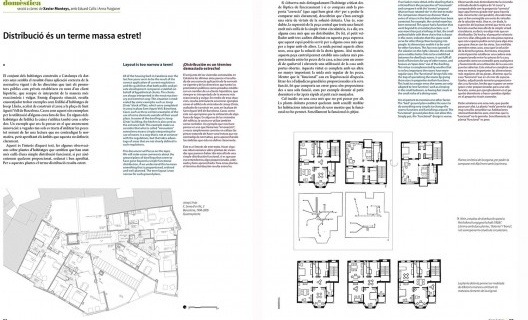 Seção Domèstica da revista espanhola Quaderns d´Arquitectura i Urbanisme, n. 250, abr./mai./jun. 2006, p. 56-67