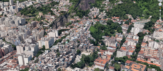 Favela Santo Amaro na encosta sul do Morro de Santa Teresa