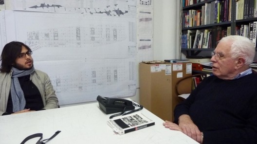 Peter Eisenman e Lucas Marques durante o bate-papo