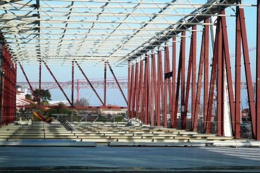 Museu Nacional dos Coches, construção do edifício, Lisboa. Arquiteto Paulo Mendes da Rocha, MMBB arquitetos e Bak Gordon arquitetos
