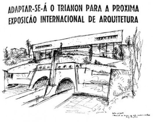 Croqui para o pavilhão da 1ª Bienal. Luís Saia