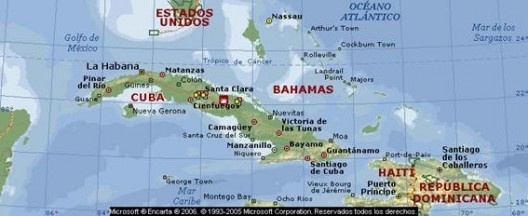 Localización de Camagüey ciudad de la República de Cuba, en el área del Caribe