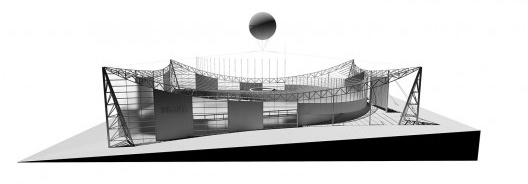 Exposição Universal e Internacional de Bruxelas, modelo Pavilhão do Brasil, vista fachada Leste