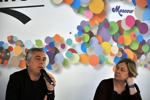 Stefano Boeri e Elisabete França na conferência de abertura em São Francisco, 28 de janeiro