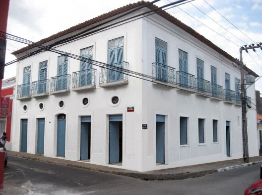 Vista da fachada restaurada digitalmente