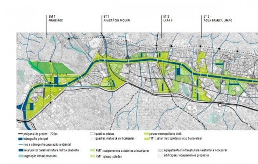 Trecho da proposta de construção da várzea do rio Tietê