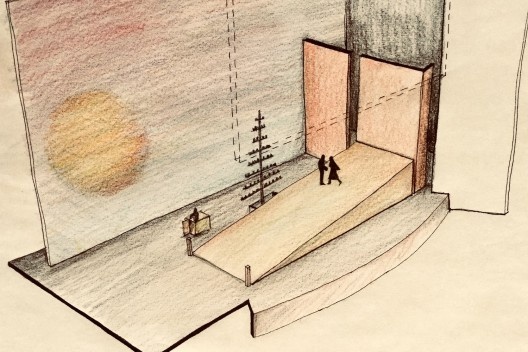 Croqui do cenário de Futebol