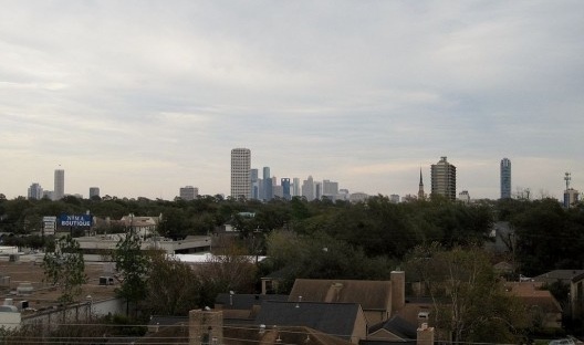 Vista do centro de Houston a partir da Greenway Plaza, 2012