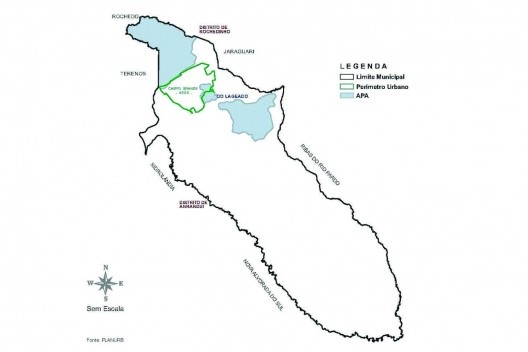 Mapa do município de Campo Grande