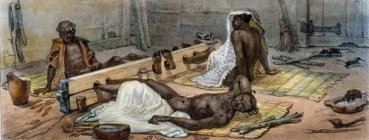 Jean-Baptiste Debret, “Negros no tronco”